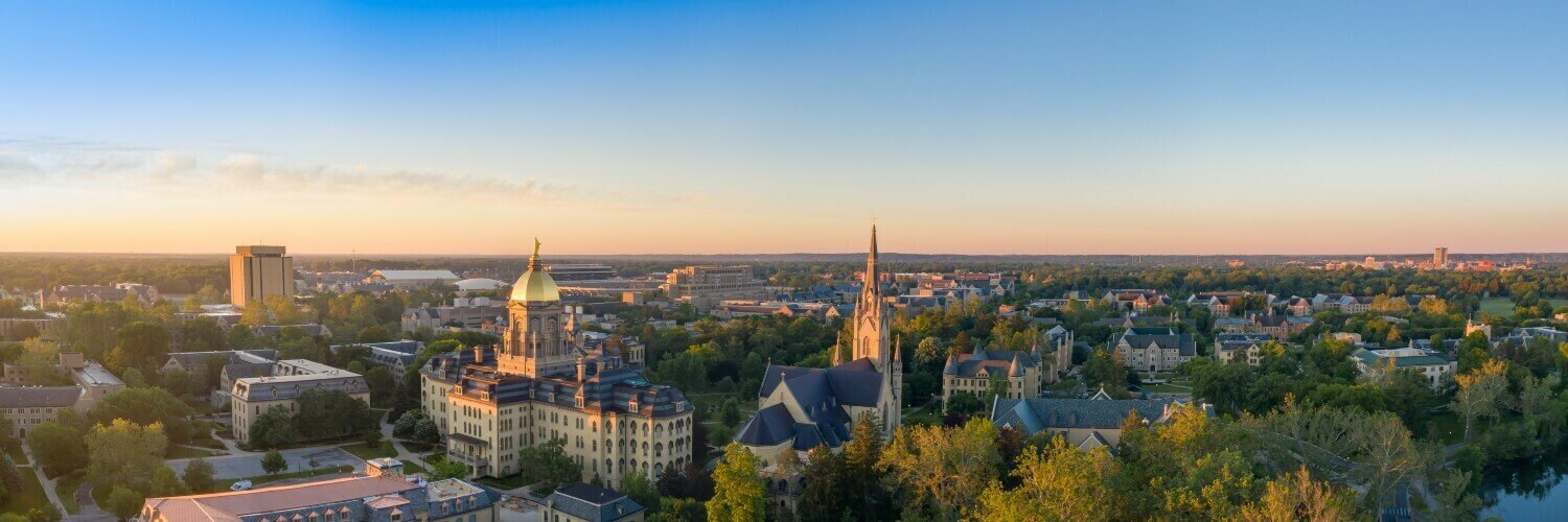 Notre Dame Sunset Pano